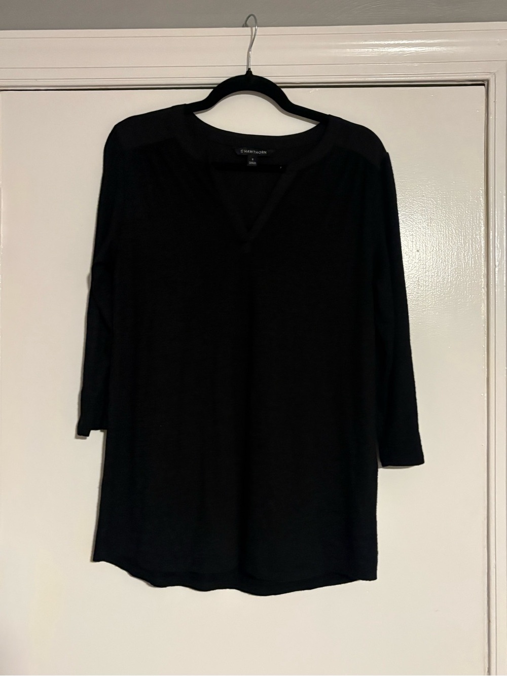 41 Hawthorn Tulla Black Mixed Media Tunic Top M Stitch Fix
